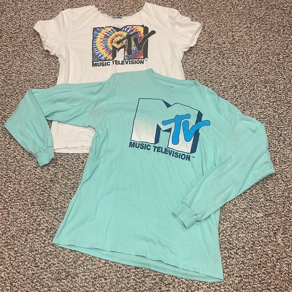 MTV Long Sleeve & Cutoff Neck Tee BUNDLE